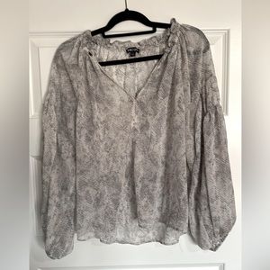 Sheer Snakeskin print Blouse
